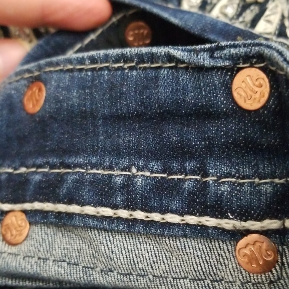 Perfect MissMe Jeans, Angel Wings, 27x30½ hemmed - Picture 6 of 7